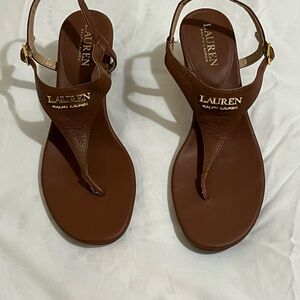 Lauren Ralph Lauren Westcott II Chocolate Brown Heeled Sandals Women’s Size 8